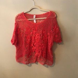 Free People Coral Crop Top